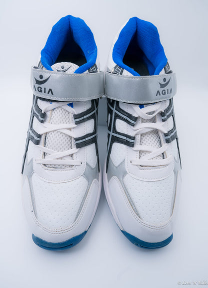 AGIA DashFlex - Cricket Shoes for Kids / Youth / Men - White & Blue