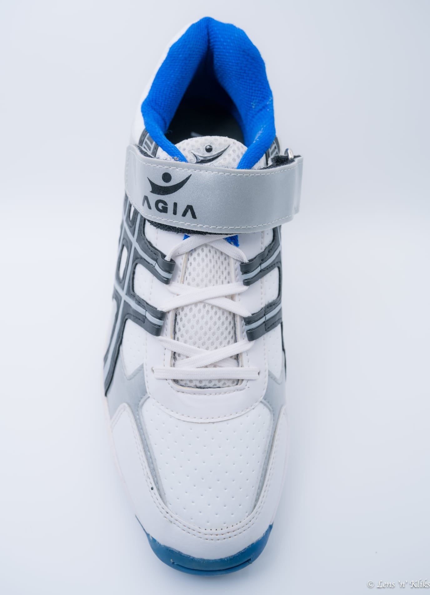 AGIA DashFlex - Cricket Shoes for Kids / Youth / Men - White & Blue