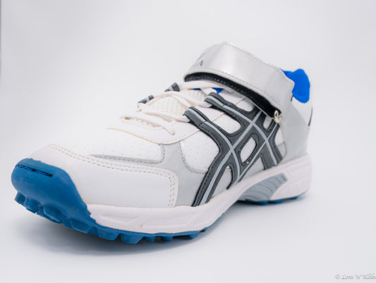 AGIA DashFlex - Cricket Shoes for Kids / Youth / Men - White & Blue