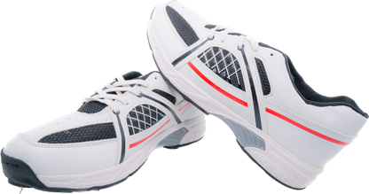 AGIA Hattrick - Velocity Grip Cricket Spike Shoes for Kids / Youth / Men Black and White