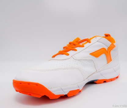 AGIA TurboThrust - Cricket Shoes for Kids / Youth / Men - White & Orange