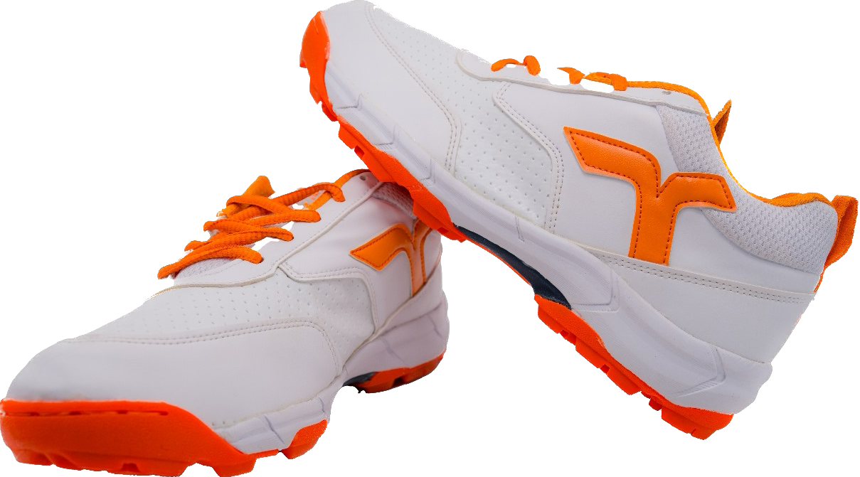 AGIA TurboThrust - Cricket Shoes for Kids / Youth / Men - White & Orange