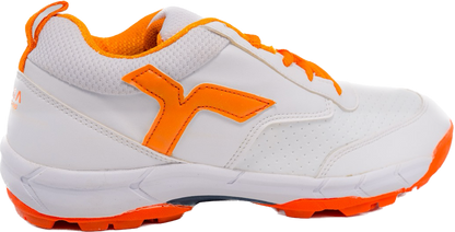 AGIA TurboThrust - Cricket Shoes for Kids / Youth / Men - White & Orange