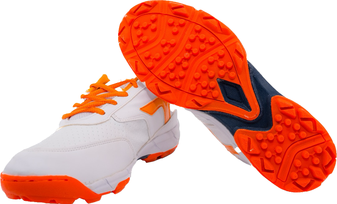 AGIA TurboThrust - Cricket Shoes for Kids / Youth / Men - White & Orange