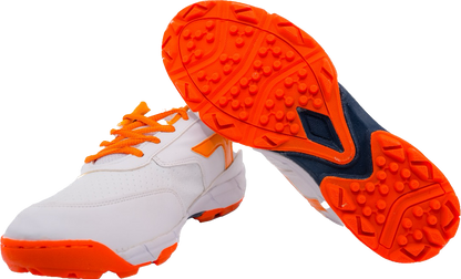 AGIA TurboThrust - Cricket Shoes for Kids / Youth / Men - White & Orange