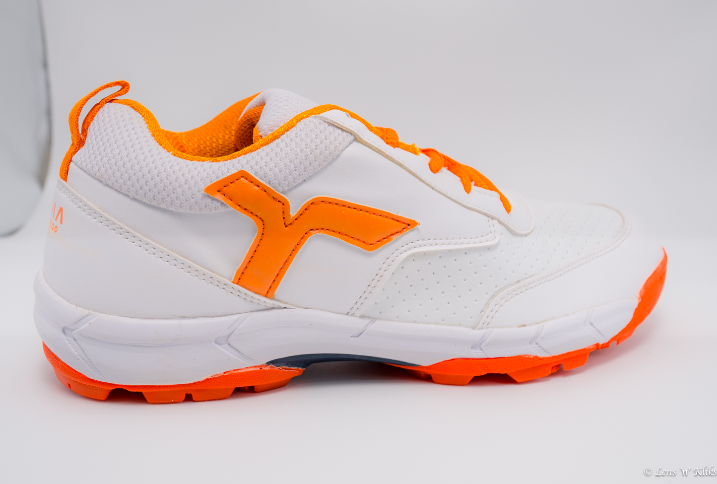 AGIA TurboThrust - Cricket Shoes for Kids / Youth / Men - White & Orange