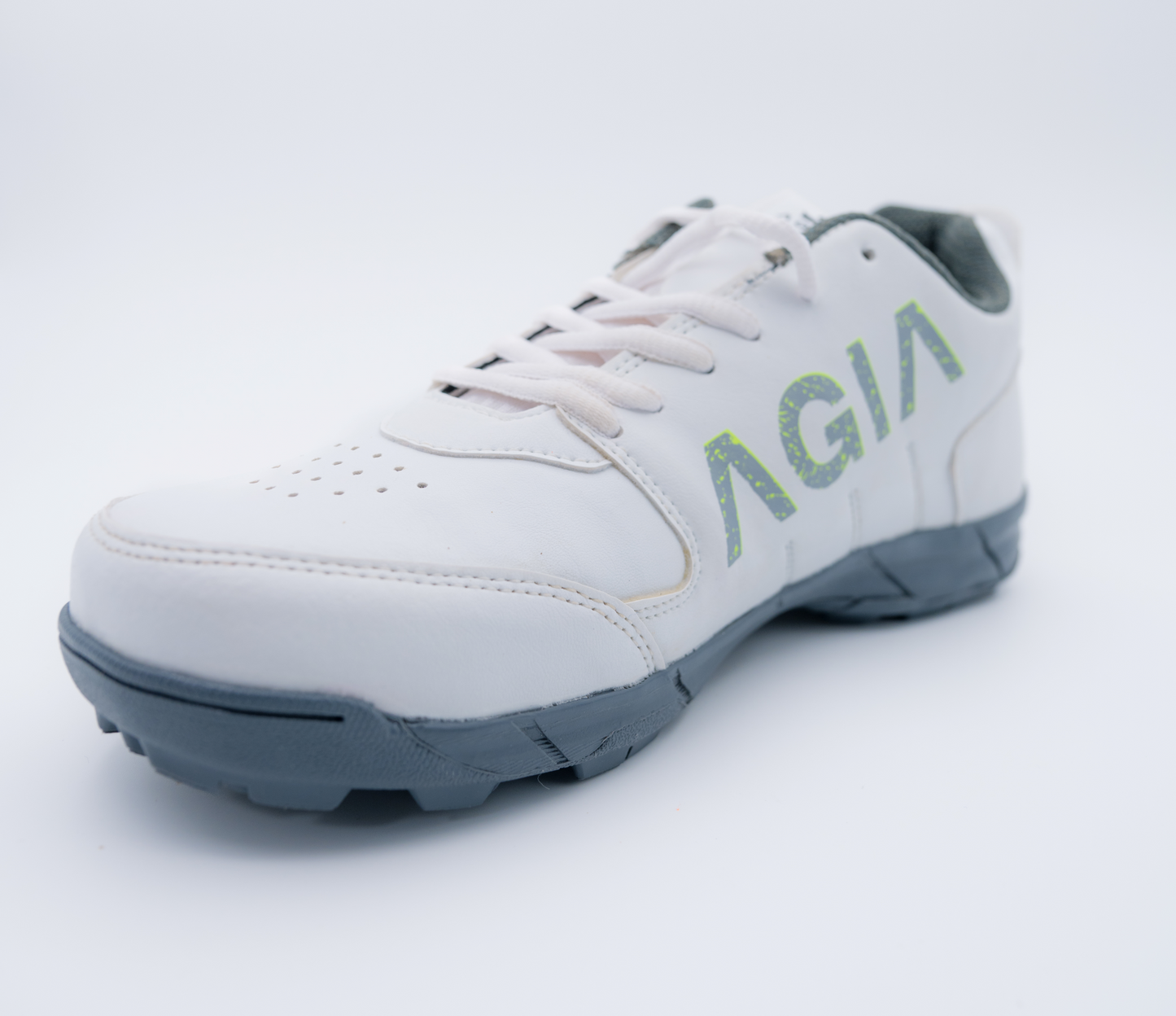 AGIA Beamer Shoes - Cricket Shoes for Kids / Youth / Men - Grey - White